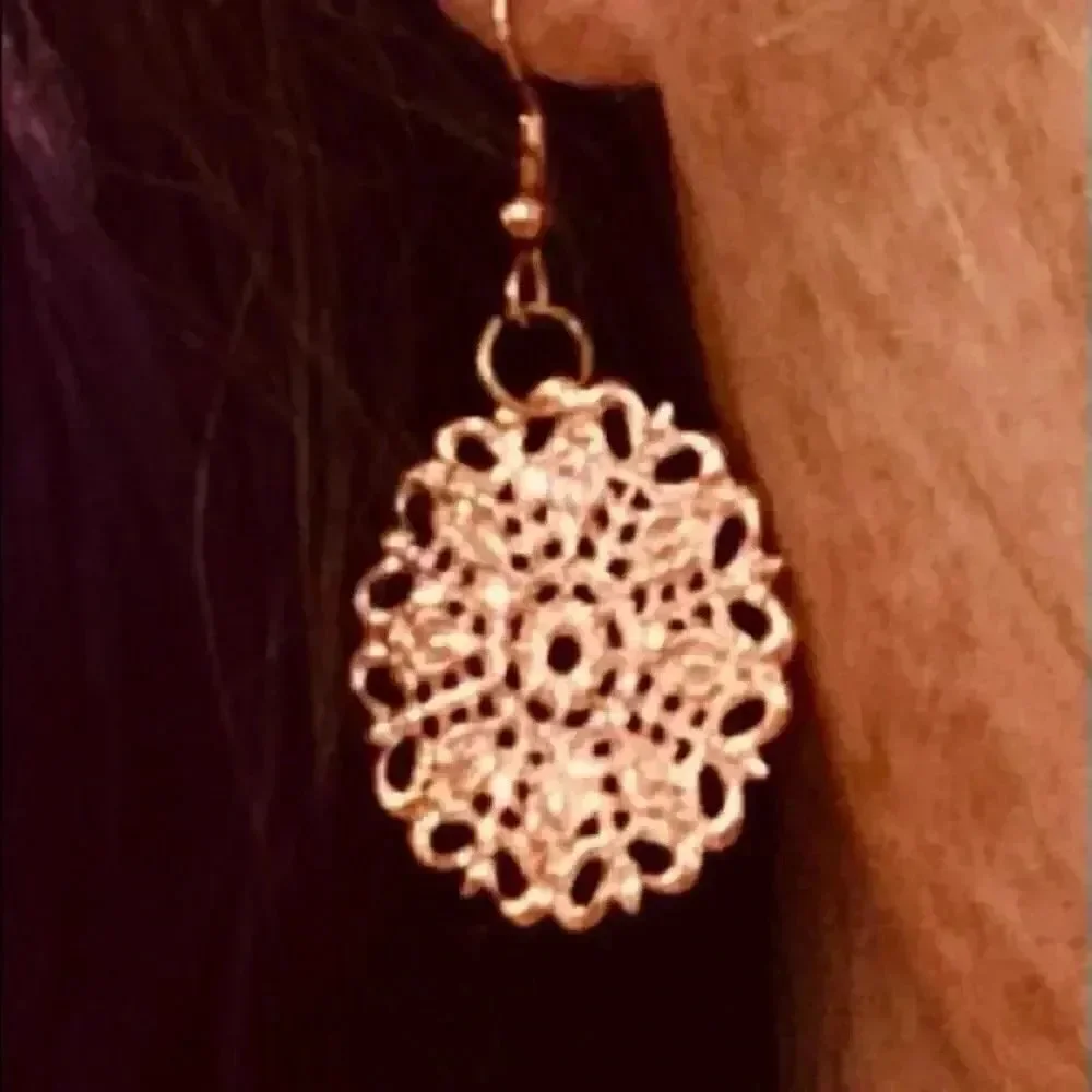 Free With Purchase Handmade Rose Color Earrings